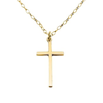 9ct Gold 2.1g 18 inch Vintage Cross Pendant with Chain